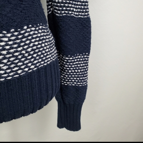 Fossil navy striped knit crewneck sweater - Picture 7 of 14